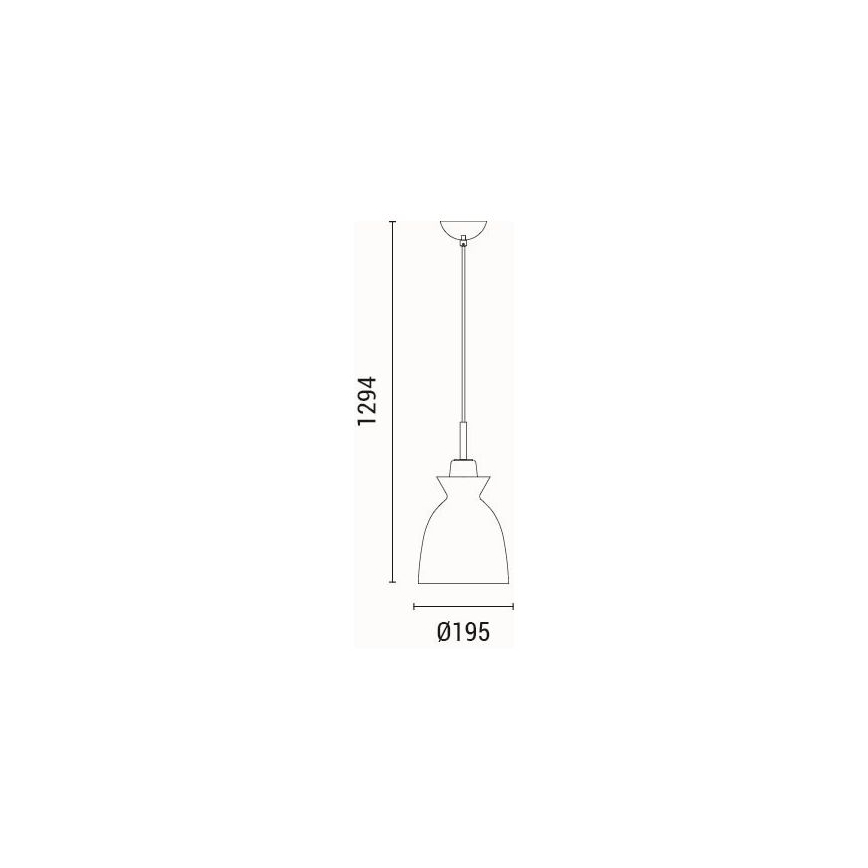 Suspension filaire 1xE27/15W/230V vert d. 19,5 cm