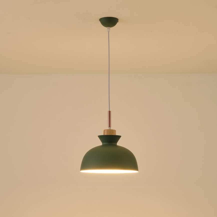 Suspension filaire 1xE27/15W/230V vert d. 28 cm