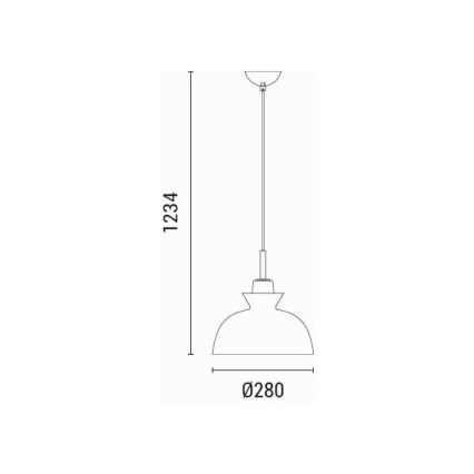 Suspension filaire 1xE27/15W/230V vert d. 28 cm