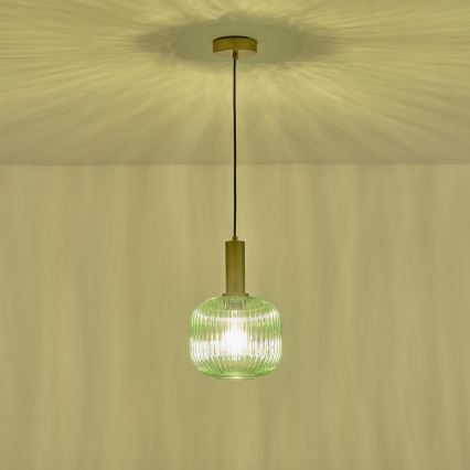 Suspension filaire 1xE27/15W/230V vert pr. 20 cm