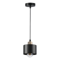 Suspension filaire 1xE27/35W/230V d. 12 cm noir/doré
