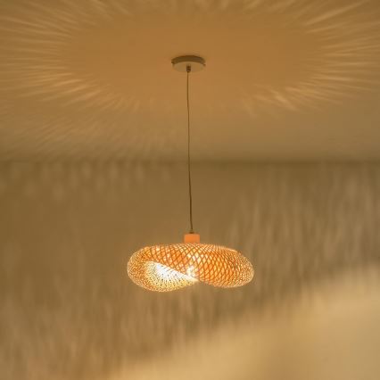 Suspension filaire 1xE27/40W/230V bambou