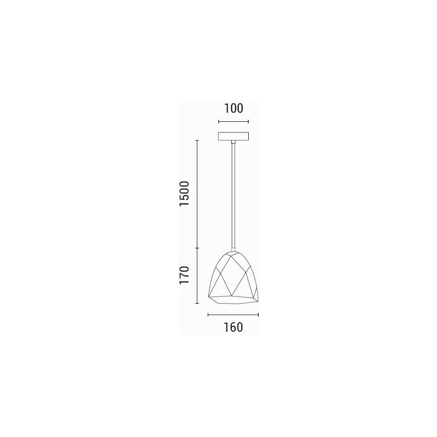 Suspension filaire 1xE27/40W/230V gris