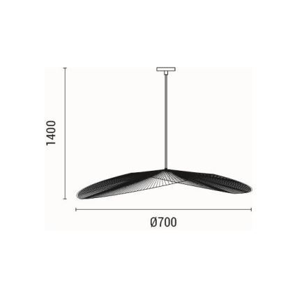 Suspension filaire 1xE27/40W/230V