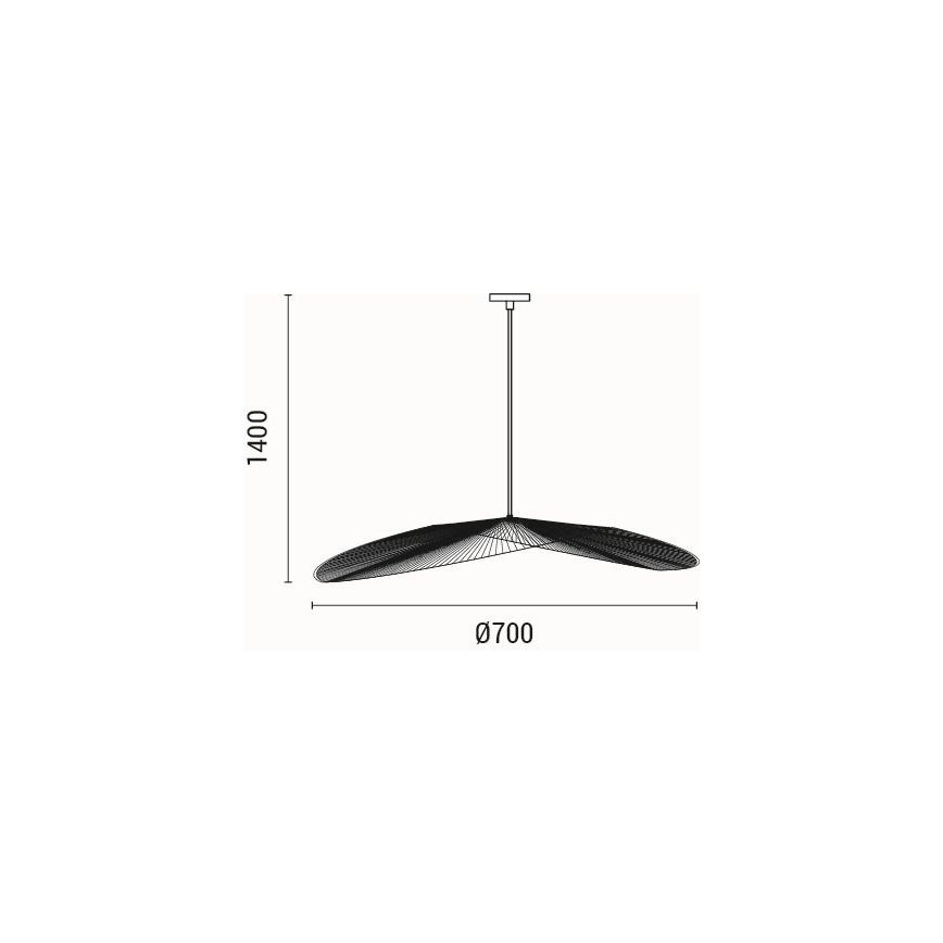 Suspension filaire 1xE27/40W/230V