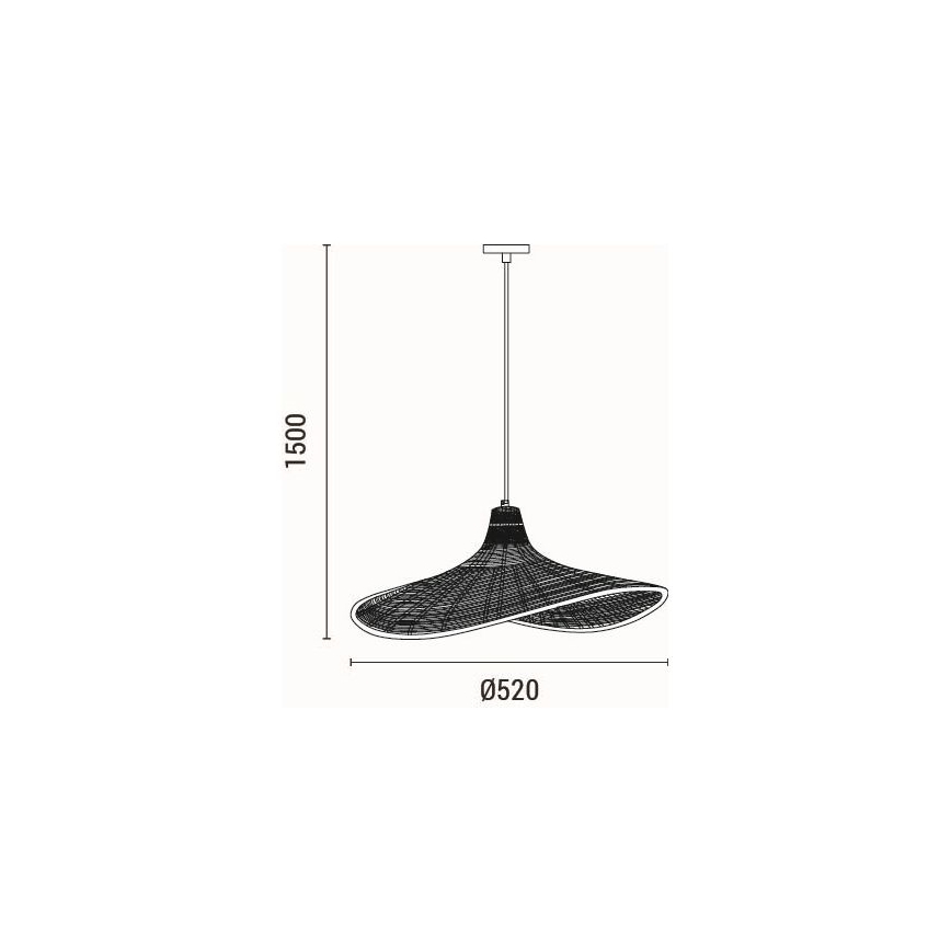 Suspension filaire 1xE27/40W/230V