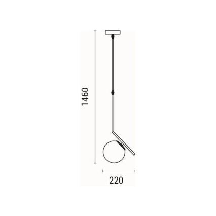 Suspension filaire 1xE27/40W/230V laiton