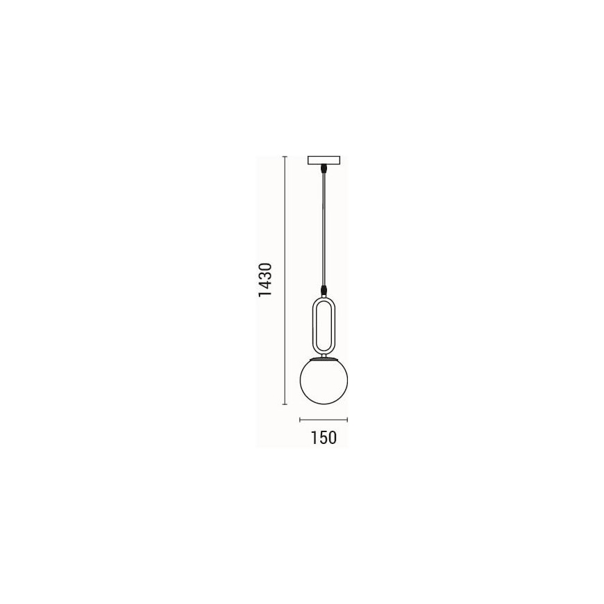 Suspension filaire 1xE27/40W/230V laiton