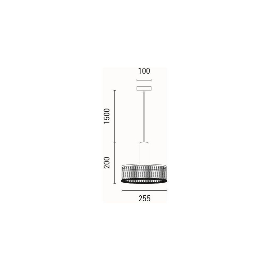 Suspension filaire 1xE27/40W/230V noir