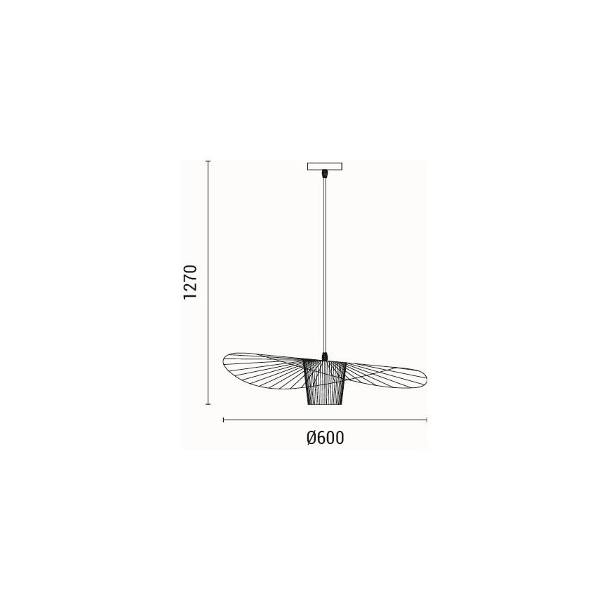 Suspension filaire 1xE27/40W/230V noir