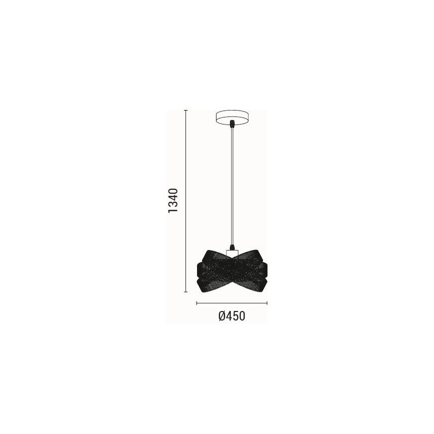 Suspension filaire 1xE27/40W/230V noir