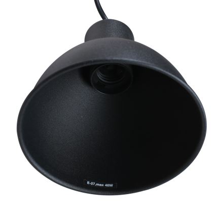 Suspension filaire 1xE27/40W/230V hêtre/noir