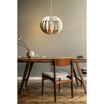 Suspension filaire 1xE27/60W/230V blanc d. 20 cm