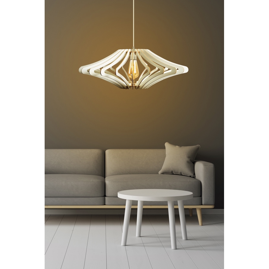 Suspension filaire 1xE27/60W/230V blanc d. 59 cm