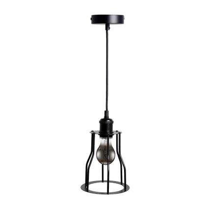 Suspension filaire 1xE27/60W/230V d. 15 cm noir