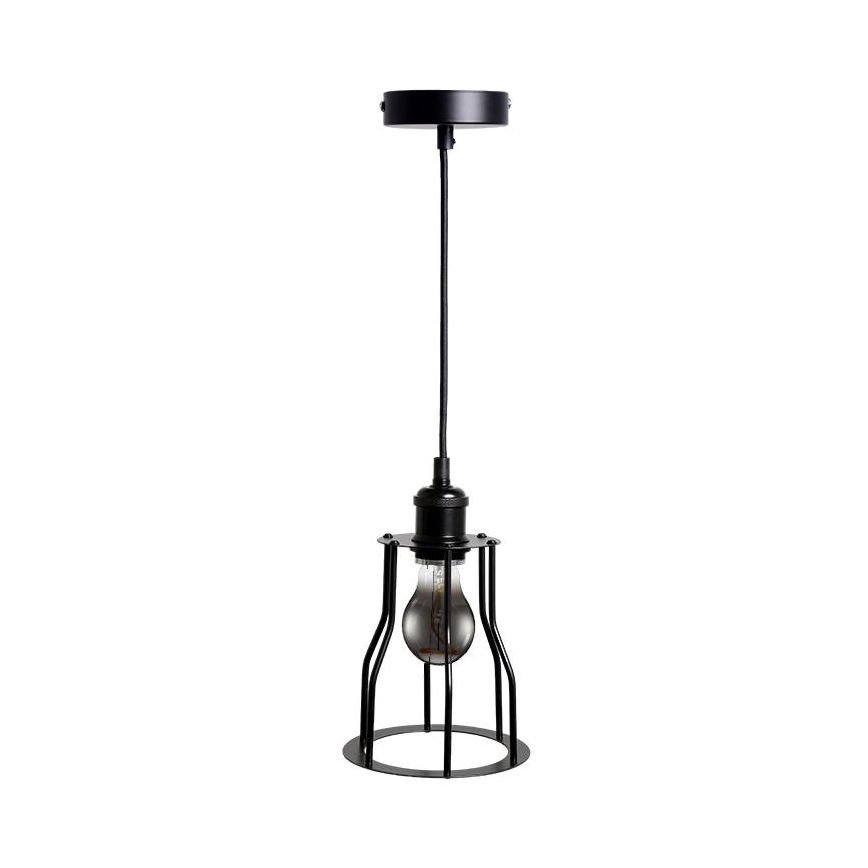 Suspension filaire 1xE27/60W/230V d. 15 cm noir
