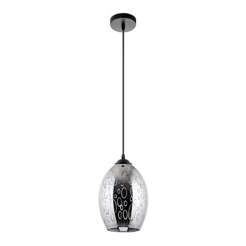 Suspension filaire 1xE27/60W/230V d. 16 cm noir
