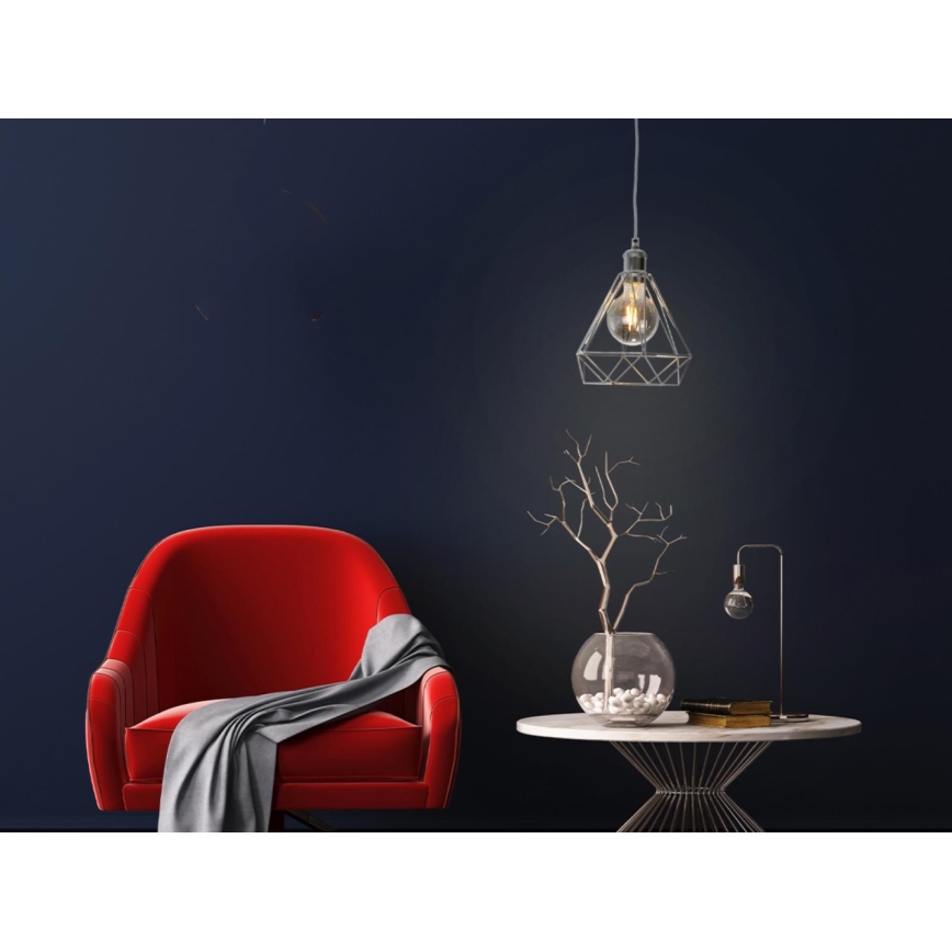 Suspension filaire 1xE27/60W/230V d. 22 cm chrome brillant
