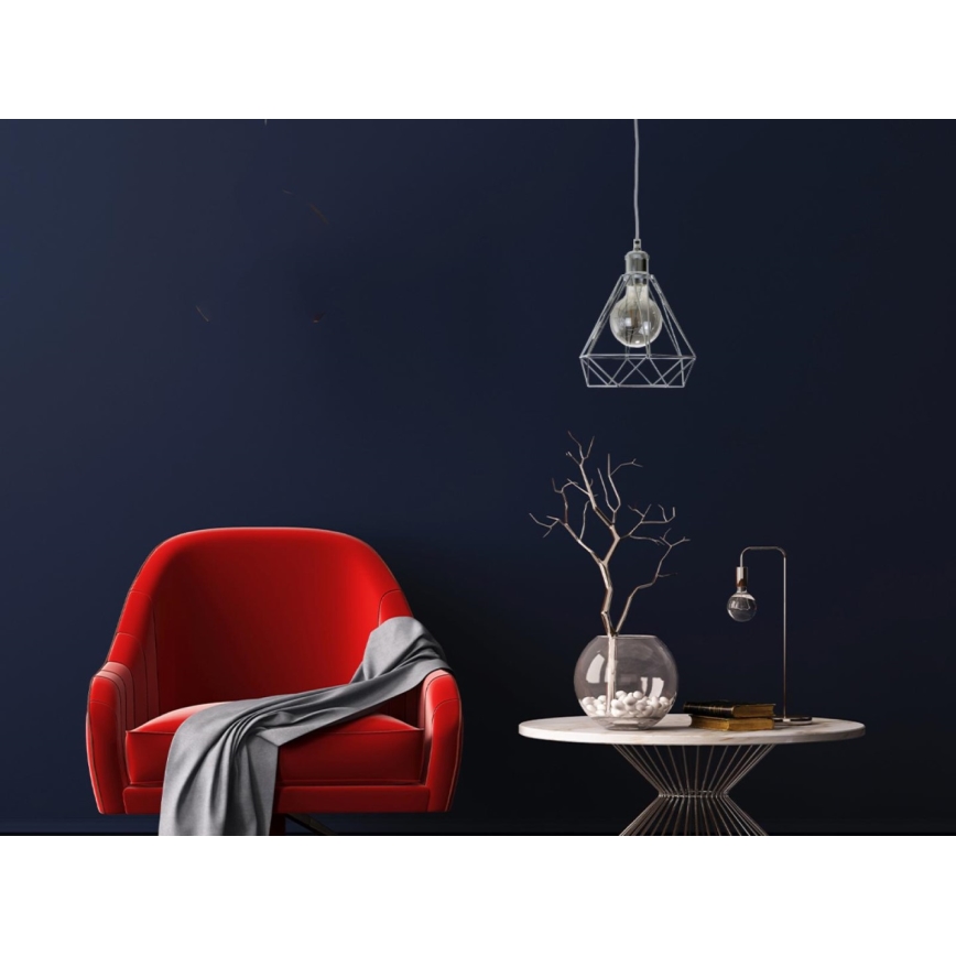Suspension filaire 1xE27/60W/230V d. 22 cm chrome brillant