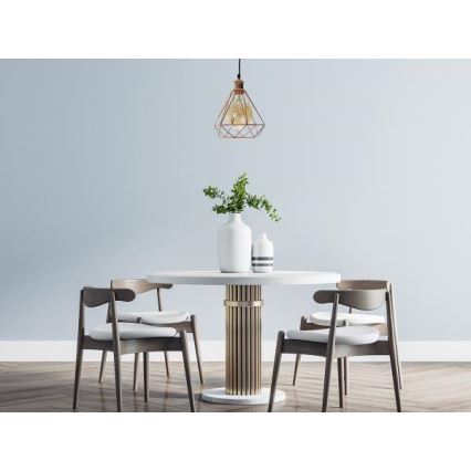 Suspension filaire 1xE27/60W/230V d. 22 cm cuivre