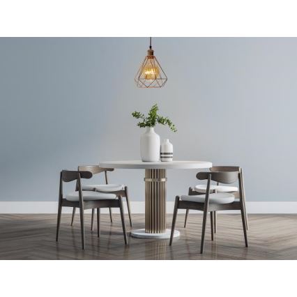 Suspension filaire 1xE27/60W/230V d. 22 cm cuivre
