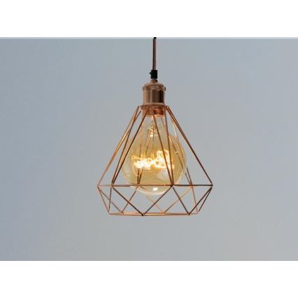 Suspension filaire 1xE27/60W/230V d. 22 cm cuivre