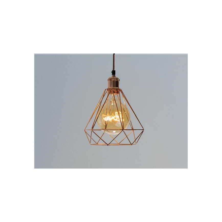 Suspension filaire 1xE27/60W/230V d. 22 cm cuivre