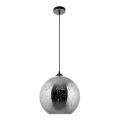 Suspension filaire 1xE27/60W/230V d. 30 cm noir