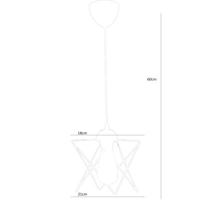 Suspension filaire 1xE27/60W/230V