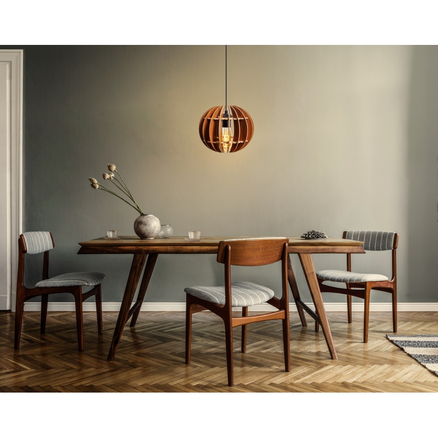 Suspension filaire 1xE27/60W/230V marron d. 20 cm
