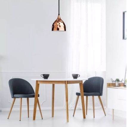 Suspension filaire 1xE27/60W/230V or rose