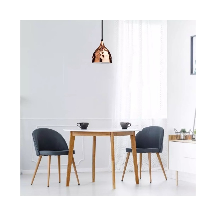 Suspension filaire 1xE27/60W/230V or rose