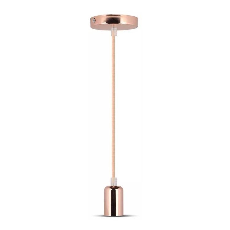 Suspension filaire 1xE27/60W/230V or rose