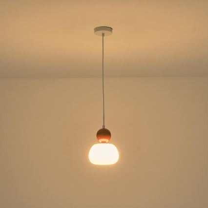Suspension filaire 1xG9/7W/230V blanc/marron