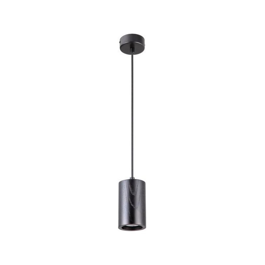 Suspension filaire 1xGU10/10W/230V frêne/bois massif noir