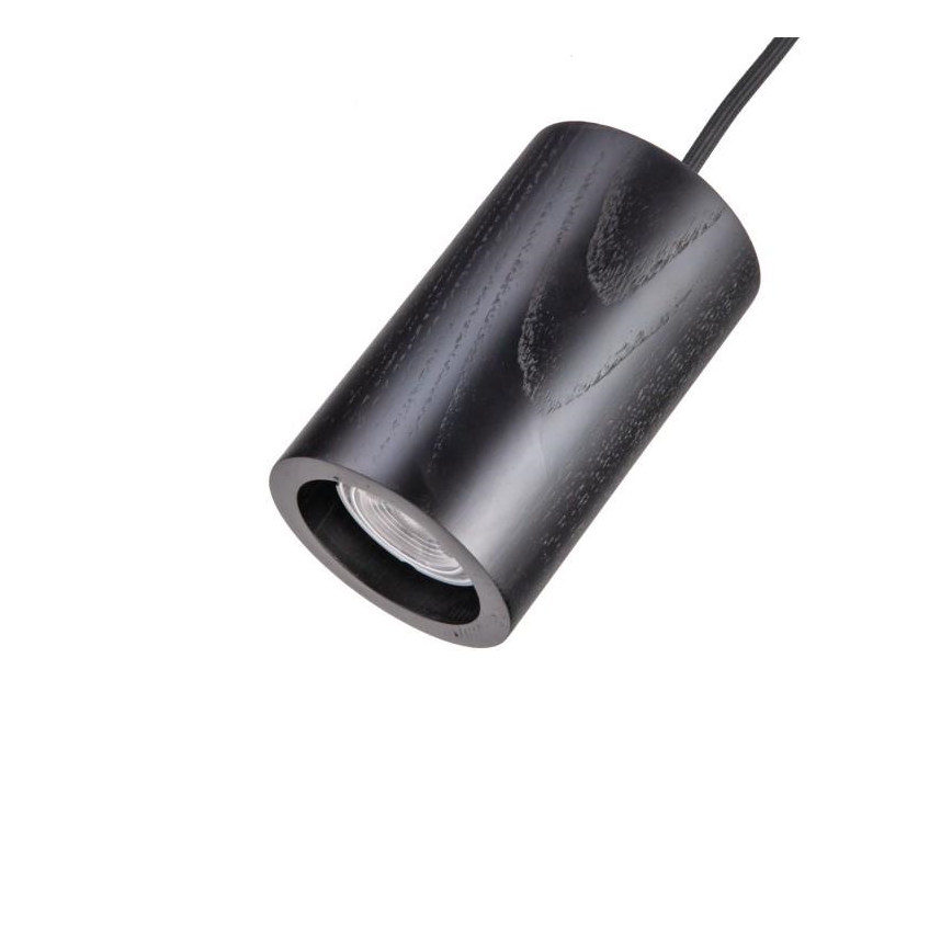 Suspension filaire 1xGU10/10W/230V frêne/bois massif noir