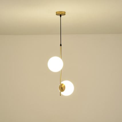 Suspension filaire 2xE27/40W/230V laiton
