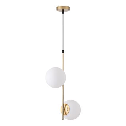 Suspension filaire 2xE27/40W/230V laiton
