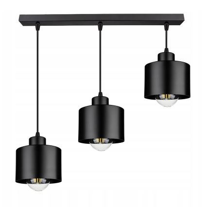 Suspension filaire 3xE27/35W/230V noir