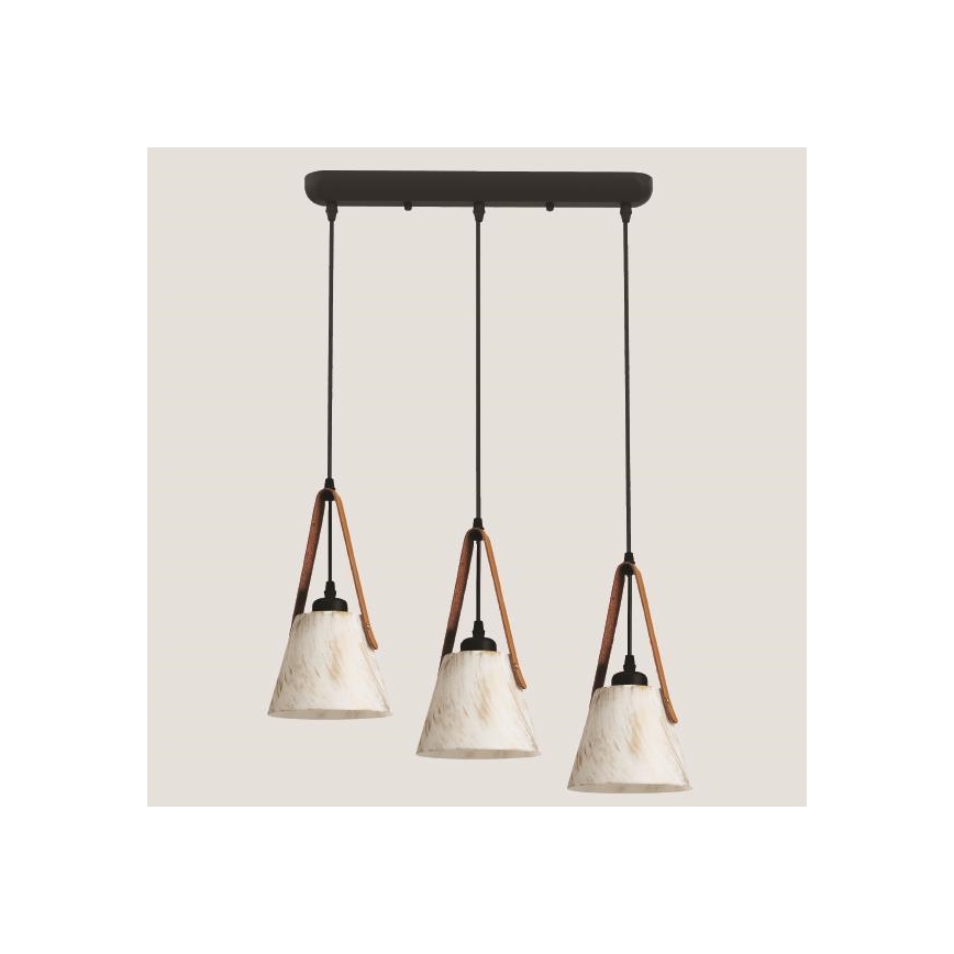 Suspension filaire 3xE27/40W/230V blanc