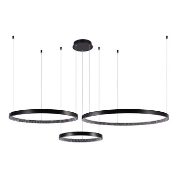 Suspension filaire 3xLED/19W/230V 4000K noir