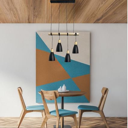 Suspension filaire 4xE27/60W/230V noir