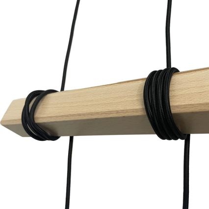 Suspension filaire 4xE27/60W/230V noir