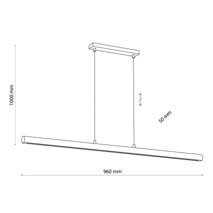 Suspension filaire à intensité variable LED GIACINTO LED/30W/230V