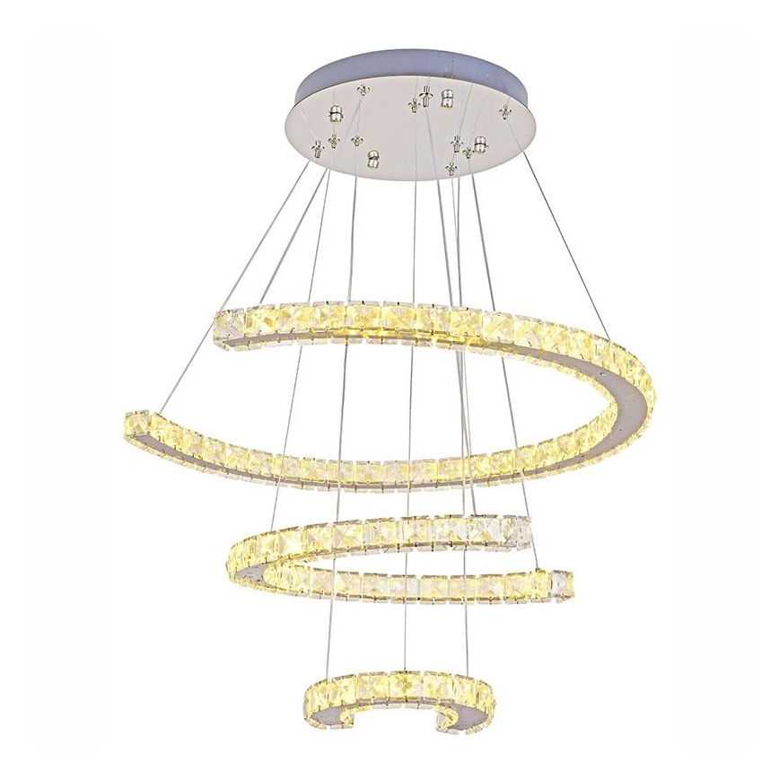 Suspension filaire à intensité variable LED/100W/230V 3000-6500K argent + Télécommande