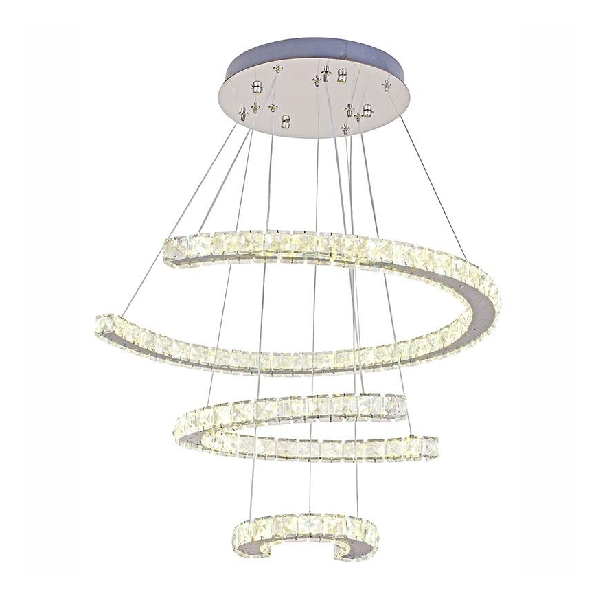 Suspension filaire à intensité variable LED/100W/230V 3000-6500K argent + Télécommande