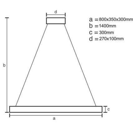 Suspension filaire à intensité variable LED/100W/230V 3000-6500K doré + télécommande