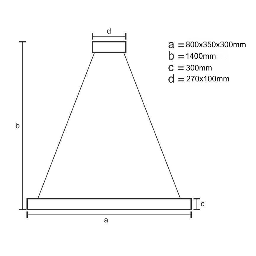 Suspension filaire à intensité variable LED/100W/230V 3000-6500K doré + télécommande