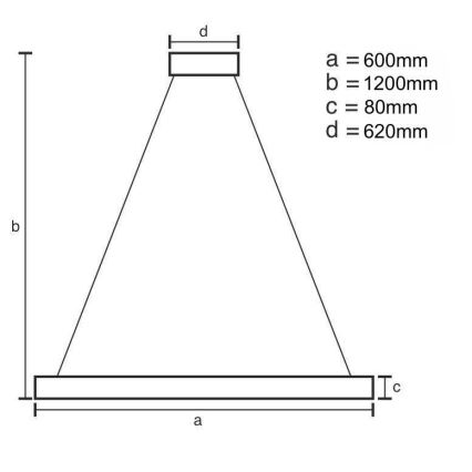 Suspension filaire à intensité variable LED/100W/230V 3000-6500K + télécommande