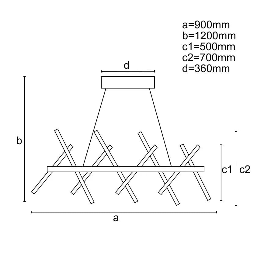 Suspension filaire à intensité variable LED/100W/230V 3000-6500K + télécommande